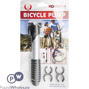 Roadster Bicylcle Pump 6pc