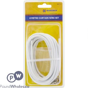 Marksman Curtain Wire Set 4m With Hooks