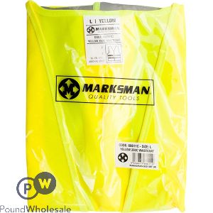 MARKSMAN YELLOW HI-VIS WAISTCOAT LARGE