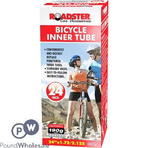 Roadster Bicycle Schrader Inner Tube 24&quot; X 1.75/2.125