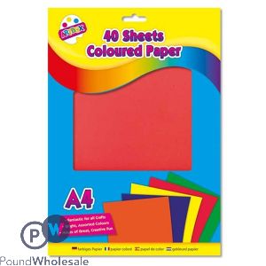 Artbox A4 Assorted Colour Craft Paper 40 Sheets