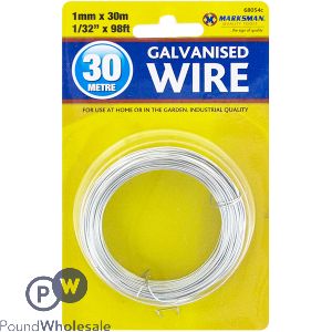 MARKSMAN GALVANISED GARDEN WIRE 1MM X 30M