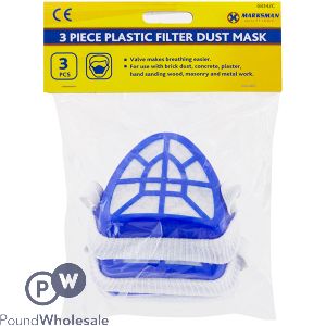 Marksman Plastic Filter Dust Mask 3pc