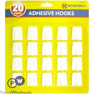 MARKSMAN SELF-ADHESIVE HOOKS 20 PACK