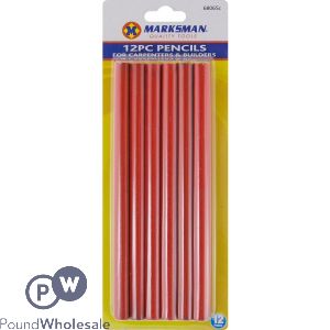 MARKSMAN CARPENTERS &amp; BUILDERS PENCILS 12 PACK