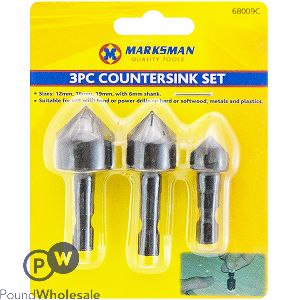 Marksman 6mm Countersink Drill Bit Set 3pc