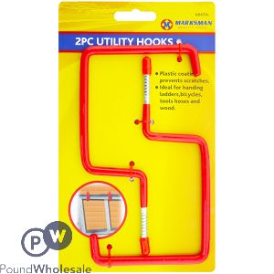 MARKSMAN PVC-COATED UTILITY HOOKS 2PC