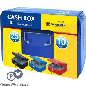 Marksman Cash Box 10&quot; Assorted Colours