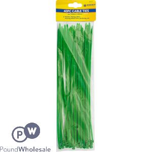 MARKSMAN CABLE TIES GREEN 4.8MM X 300MM 40PC