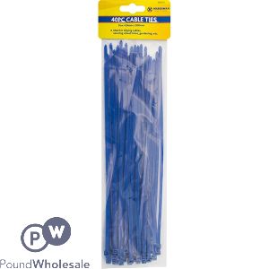 Marksman Cable Ties 4.8mm X 300mm Blue 40pc