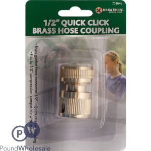 MARKSMAN 1/2&quot; QUICK CLICK BRASS HOSE COUPLING