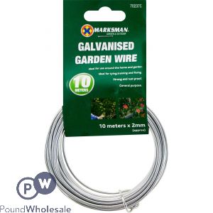 MARKSMAN GALVANISED GARDEN WIRE 10M X 2MM