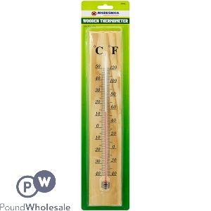 MARKSMAN WOODEN THERMOMETER LARGE