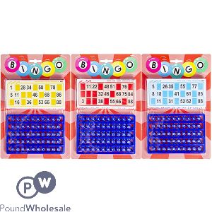 Kids Bingo Card Play Set Assorted Colours