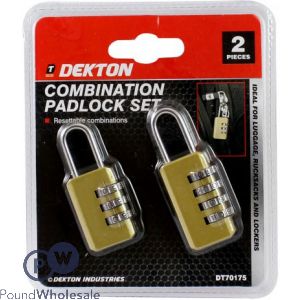 DEKTON COMBINATION PADLOCKS 2PC