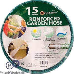 MARKSMAN 15M REINFORCED PVC GARDEN HOSE