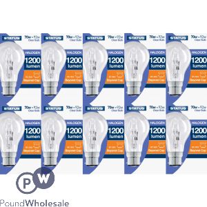 Status 70w=100w Halogen Gls Bulb Bc