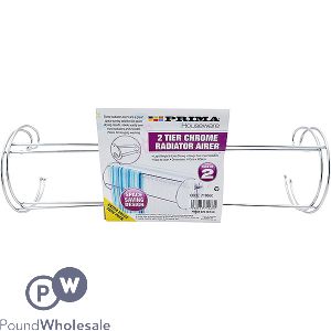 PRIMA 2 TIER CHROME RADIATOR AIRER 2 PACK