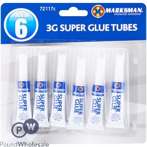 Marksman Super Glue Tube 3g 6 Pack