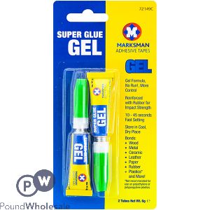 Marksman Super Glue Gel With Needle 3g 2 Pack