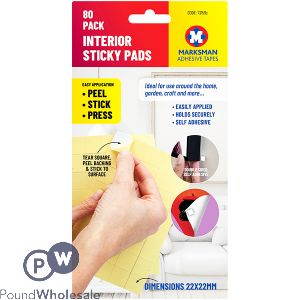 Marksman Interior Sticky Pads 22mm 80 Pack