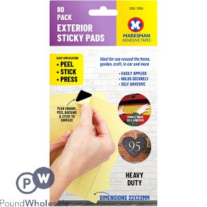 Marksman Exterior Sticky Pads 22mm 80 Pack