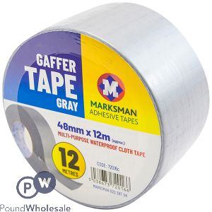 Marksman Grey Gaffer Duct Tape 48mm X 12m