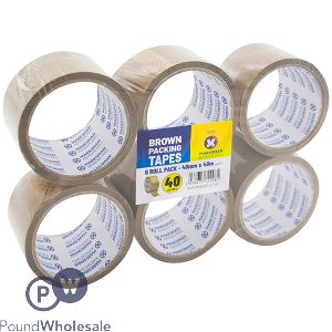 MARKSMAN BROWN PACKING TAPE ROLLS 48MM X 40M