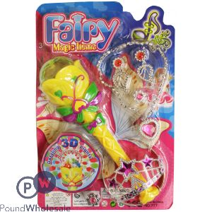 Fairy Magic Wand With 3d Lights And Tiara Set