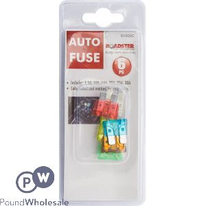 ROADSTER CAR FUSES ASSORTED 6 PIECE