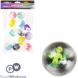 Space Alien Assorted Bouncy Ball 12 Pack