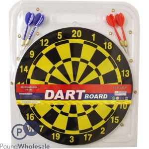 Dart Board With 4 Darts 12" X 1/2"