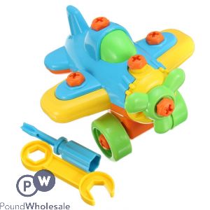 Puzzle Toy Diy Plane With Screwdriver And Spanner