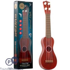 Classical Wooden Style Guitar 39cm In Box Plays Real Notes