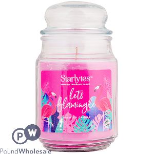 Starlytes Let's Flamingle Scented Jar Candle 18oz