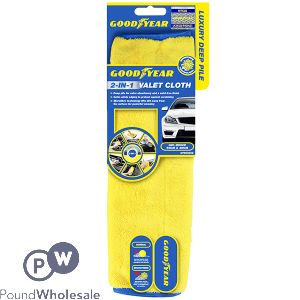 Goodyear Luxury Deep Pile Microfibre 2-in-1 Valet Cloth 45cm X 38cm