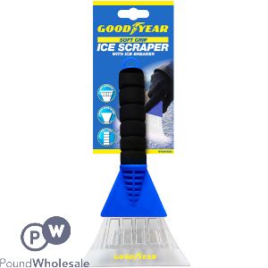 GOODYEAR SOFT GRIP ICE SCRAPER WITH ICE BREAKER