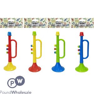 Mini Pp Musical Instrument Trumpet Assorted Colours