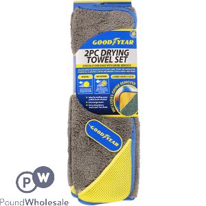 Goodyear Microfibre Luxury Valet Drying Towel Set 2 Pack