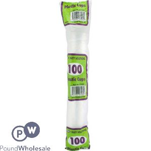 Clear Plastic Cups 100 Pack