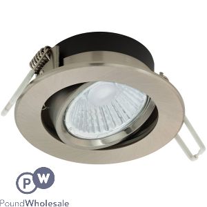 Eglo Ranera Led Recessed Spot Light Matt Nickel With Bulb