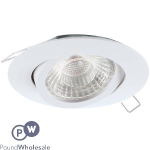 Eglo Tedo Recessed Spotlight Led Gu10 With Warm White Bulb