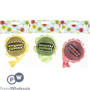 Pp Whoopee Fart Cushion 9cm Assorted Colours
