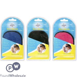 Towelling Travel Eye Mask Assorted Colours