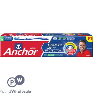 Anchor White Advanced Cavity Protection Calflor Toothpaste 75ml With Toothbrush