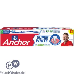 Anchor Super White Silphos Toothpaste 75ml With Toothbrush