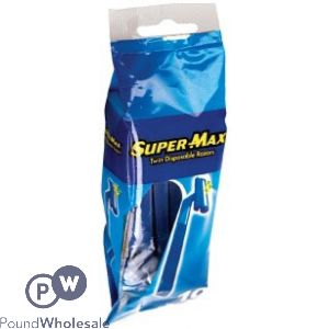 Supermax 10pk Twin Disposable Razors (for Men)