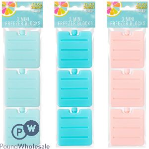 Bello Mini Freezer Blocks Assorted Colours 3 Packs