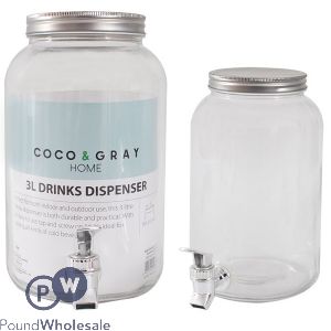 Glassworks Glass Drinks Dispenser With Tap 3l