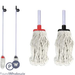 Floor Mop &amp; Handle 2 Assorted Colours